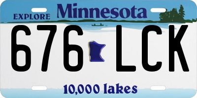 MN license plate 676LCK