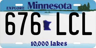 MN license plate 676LCL