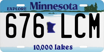 MN license plate 676LCM