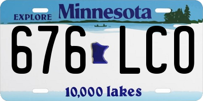 MN license plate 676LCO