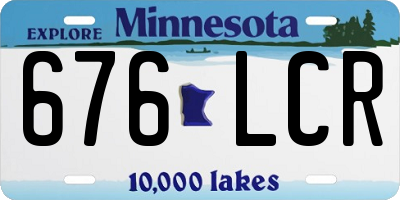 MN license plate 676LCR