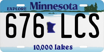 MN license plate 676LCS