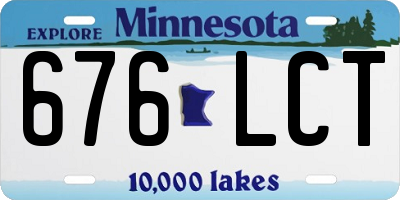 MN license plate 676LCT