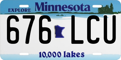 MN license plate 676LCU