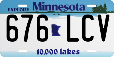 MN license plate 676LCV