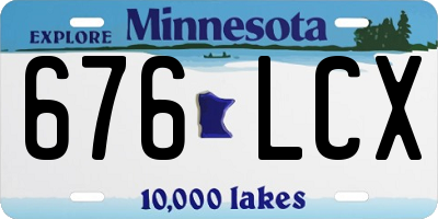 MN license plate 676LCX