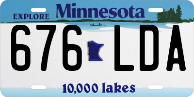 MN license plate 676LDA