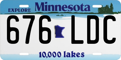 MN license plate 676LDC