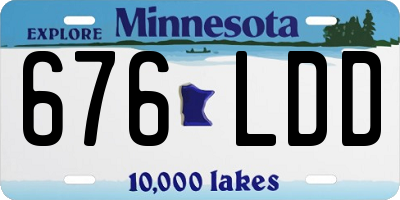 MN license plate 676LDD
