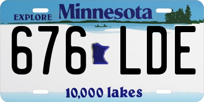 MN license plate 676LDE