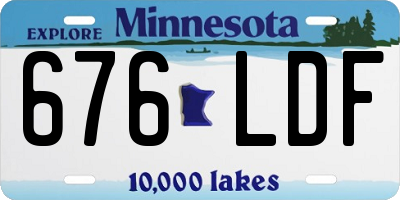 MN license plate 676LDF