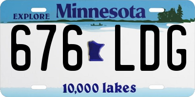 MN license plate 676LDG
