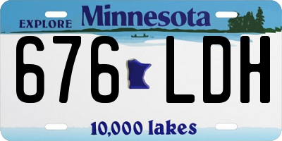 MN license plate 676LDH