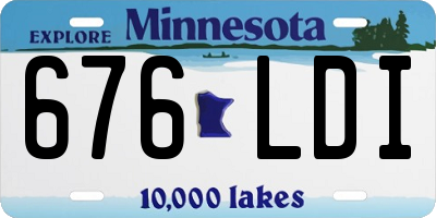 MN license plate 676LDI