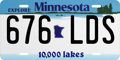MN license plate 676LDS