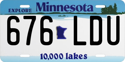 MN license plate 676LDU