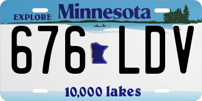 MN license plate 676LDV