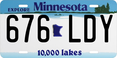 MN license plate 676LDY