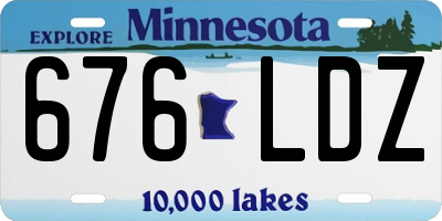 MN license plate 676LDZ