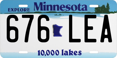 MN license plate 676LEA