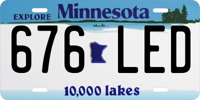 MN license plate 676LED