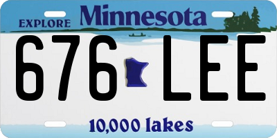 MN license plate 676LEE