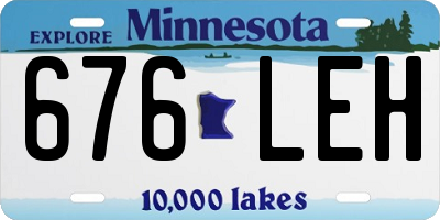 MN license plate 676LEH