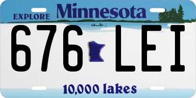 MN license plate 676LEI
