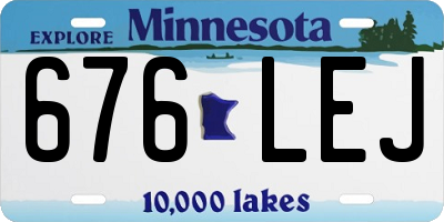 MN license plate 676LEJ