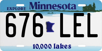 MN license plate 676LEL
