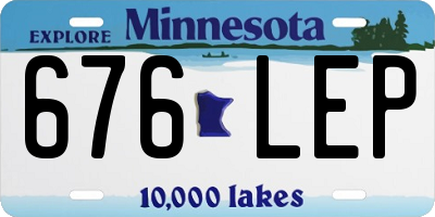 MN license plate 676LEP