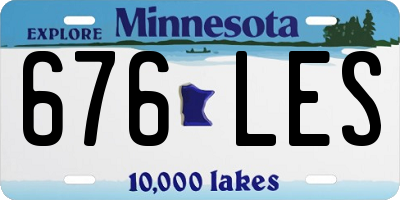 MN license plate 676LES