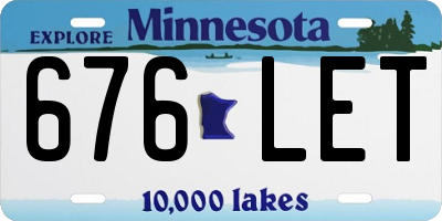 MN license plate 676LET