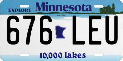MN license plate 676LEU