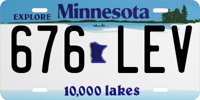 MN license plate 676LEV