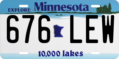 MN license plate 676LEW