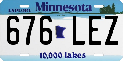 MN license plate 676LEZ