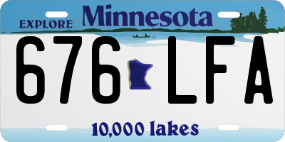 MN license plate 676LFA