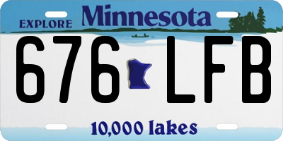 MN license plate 676LFB