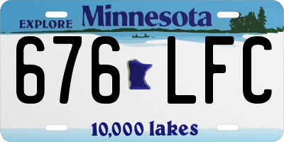 MN license plate 676LFC