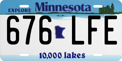MN license plate 676LFE