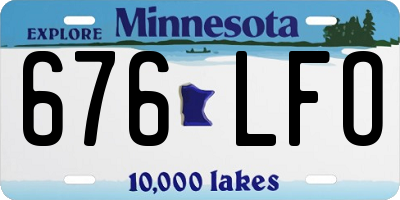MN license plate 676LFO