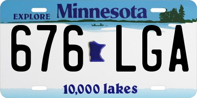 MN license plate 676LGA