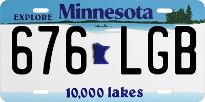 MN license plate 676LGB
