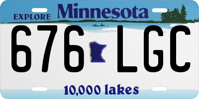 MN license plate 676LGC
