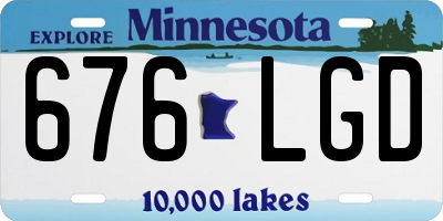 MN license plate 676LGD