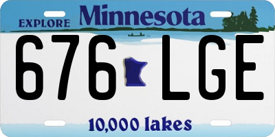MN license plate 676LGE