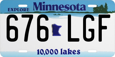 MN license plate 676LGF