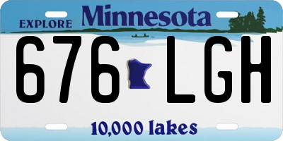 MN license plate 676LGH