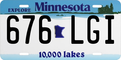 MN license plate 676LGI